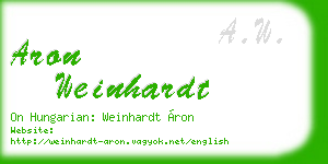 aron weinhardt business card